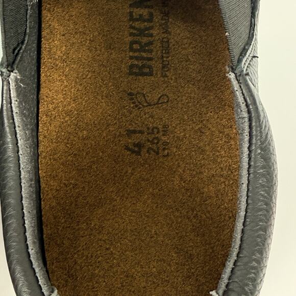 BIRKENSTOCK QO 400 Leather Slip On Black Sneakers Shows Men’s Size 8 US/EU 41
